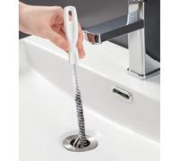 Brosse de dragage de tuyaux, salle de bains, cheveux d'égout, brosse de nettoyage d'évier, nettoyeur de canalisations, nettoyeur Flexible, outil de retrait de trous de bouchon Orange 51cm