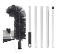 Brosse de gouttière extensible - Tête de nettoyage flexible, poteau | Outil | Nettoyant de toit incurvé, linge de protection rétractable, design de poils durables, parfait pour l'entretien du
