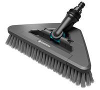 Gardena Cleansystem Brosse à Manche Souple Flex : Nettoyage Surfaces sensibles, Forme Triangulaire, Poils Souples, Articulation pivotante, raccord au Manche Cleansystem, Grandes Zones (18812-20)