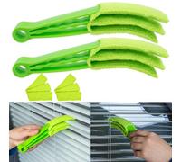 Brosse de Nettoyage, 2 pièces, pour Store de Fenêtre, Stores à Enrouleur et lamelles, avec Manchon en Microfibre, Nettoyage pour Stores vénitiens et Volets, Brosse de Nettoyage pour Volets, radiateur
