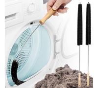 Brosse de Nettoyage 70 cm avec Manche en Bois, Goupillon pour Sèche-Linge et Machine à Laver, Brosse Radiateur pour Canalisations et Aérations
