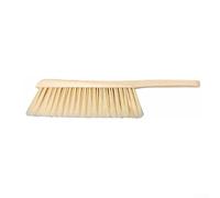 Brosse de nettoyage à poils doux pour meubles en bois et canapés - Plumeau à main en plastique jaune avec poignée ergonomique pour enlever la poussière de la chambre à coucher - 325 mm - Taille L