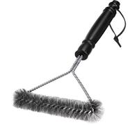 Brosse de nettoyage barbecue - PZCC - 30 cm - Poils acier inoxydable - Manche long - Poignée antidérapante