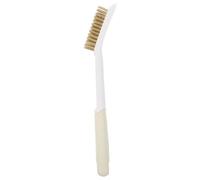 Brosse de Nettoyage Cuisine pour Fissures, PP Cuivre, sans Traces | Élimine les Résidus de Combustion, Débouche les Trous de Gaz, pour Four et Plaque, Format Long