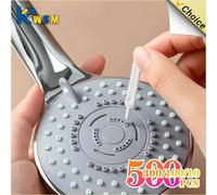 Brosse de nettoyage de douche, 10 à 500 pièces, Micro buse de brosse en Nylon, outils de nettoyage Anti-blocage, accessoires de salle de bains 20PCS