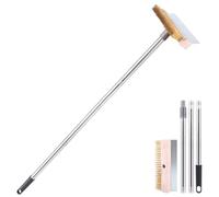 Brosse de Nettoyage de Four à Pizza, Outil de Nettoyage de grilles avec grattoir pour Les Cuisines domestiques et Usage Commercial, Brosse de Four à Pizza à Long Manche