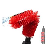 NOIR ET ROUGE 21Lx17lx28H STARLYF Brosse de nettoyage de gouttière flexible VENTEO alimentée à l'eau Brosse de Nettoyage de gouttière toiture Nettoyage des Panneaux solaires