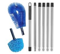 Brosse de nettoyage de gouttières - Outil de nettoyage de gouttières longue portée, Grattoir de nettoyage de toiture | Brosse flexible pour le nettoyage des canalisations de 4,2 à 4,8 m, Grattoir de n