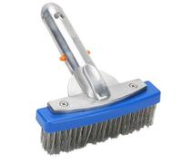 Brosse de nettoyage de piscine en acier inoxydable NEW-5.5In, pour Spa, étang, sol, murs, équipement
