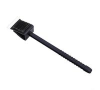 Brosse de nettoyage double face en acier inoxydable pour barbecue | Tête double face, poils rigides et chiffon doux, brûlé lourd, élimination de la graisse légère, pour un nettoyage polyvalent