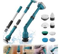 Brosse De Nettoyage électrique, épurateur à Batterie pour Batterie pour Makita 18V Comprenant 8 Têtes Brosse Nettoyage Brosse Nettoyage Extensible 63 à 125 Cm Equipée d'une Rallonge 2 Niveaux Vitesse
