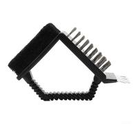Brosse de nettoyage en fil d'acier inoxydable pour barbecue avec éponge pour nettoyage en profondeur des grils, ustensiles de cuisine et surfaces de cuisson en plein air (1 pièce)