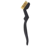 Brosse de nettoyage en fil inoxydable: brosse à dents en cuivre avec crochet arrière, petit outil de nettoyage robuste, grattoir à poils abrasifs pour l'élimination de la rouille | P