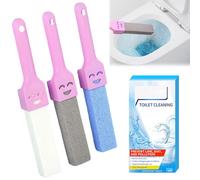 Brosse de Nettoyage en Pierre Ponce, 3 Pièces Brosse de Nettoyage Pierre Ponce WC, Pierres Ponc Toilette avec 3 Poignée, Poignée Réutilisable, pour Nettoyer Les Toilettes, Les Cuisines,Soins des Pied