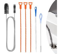 Brosse de Nettoyage Flexible pour Tuyau d'alimentation, 6 Pièces | Deboucheur Canalisation Kit, Goupillon de Nettoyage de Drain D'égout pour Cuisines, Salle de Bains