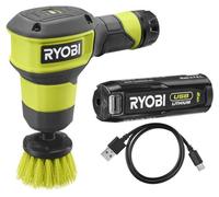 Brosse de nettoyage multisurfaces sans fil RYOBI 4V USB Lithium 2Ah avec chargeur, RSCR4-120G