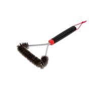 Weber Grill Brosse de nettoyage 6277 – 30 cm à trois faces, poils acier inoxydable, noir