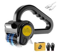 Brosse de Nettoyage pour Barbecue Électrique, Moteur Haute Puissance, Tête de Brosse en Acier Inoxydable Amovible, Nettoyeur de Barbecue avec Lumière LED, Utilisation Facile pour Barbecue Extérieur et