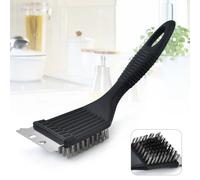 Brosse de nettoyage pour Barbecue, poils en fil d'acier, outil de cuisine Durable, Kit de gaz pour Barbecue en plein air et à la maison, accessoires 1Pcs Black