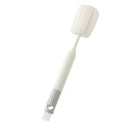 Brosse de Nettoyage pour Biberons, Tête Éponge, Blanche | Pp et Nylon, Légère, Usage Quotidien et Voyage, pour Bouteille et Gobelet