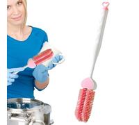 Brosse de Nettoyage pour Bouteilles - Accessoire de Nettoyage pour Gourdes et Récipients,Poignée Longue avec Poils Résistants pour Tasses, Vases, Carafes et Contenants Rigides