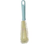 Brosse de nettoyage pour bouteilles, dotée d'un manche ergonomique et d'une tête de brosse en spirale, sans zones mortes, brosse multifonction portable pour verres et bouteilles en plastique (PE)