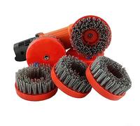 Brosse de nettoyage pour meuleuse d'angle de 10,2 cm, brosse abrasive circulaire, brosse antique pour pierre et granit M10, 500#