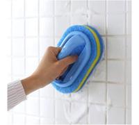 Brosse de nettoyage pour salle de bain, éponge de douche tout usage, brosse à récurer avec manche ergonomique
