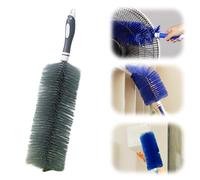 Brosse de nettoyage pour ventilateur, plumeau pliable amélioré - Tête en microfibre, dépoussiérant multifonctionnel et réutilisable, ldeal pour ventilateurs électriques de climatisation, aérations de