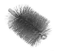 Brosse de nettoyage ronde en acier pour cheminée, conduit de conduit, élimination de la rouille, débris, filetage compatible avec les rallonges Argenté