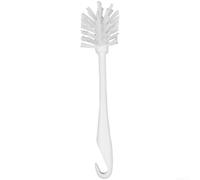 Brosse de nettoyage rotative à tête ronde en nylon - Poignée ergonomique - Nettoyage en profondeur à 360 degrés - Gain de place - Boucle de suspension de cuisine