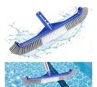 Brosse de Piscine, 43cm Piscine Tête de Brosse, Brosse Murale Piscine, Balai Piscine Brosse avec Poils en Nylon et Clip EZ, Brosse Piscine Fond pour Piscines, Sols et Carrelages (A)