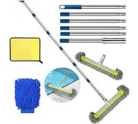 Brosse de piscine avec manche télescopique, longueur 230 cm, brosse de nettoyage de piscine de 45 cm