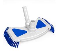 Brosse de Piscine avec Raccord d’Aspiration 35 cm, Tête d’Aspirateur de Fond avec Brosses Latérales, Raccord Rotatif pour Tuyaux 32 mm et 38 mm, Brosse Aspirante pour Piscine Hors-Sol et Enterrée