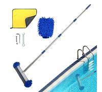 Brosse de piscine,Nettoyeur à tête ronde robuste | Balai de piscine réglable, adapté pour l'intérieur et l'extérieur, les , les , les carreaux, les sols, les spas, les bains à remous, les