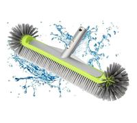Brosse de Piscine Ronde, 17″ Balai Piscine Brosse Murs & Coins Récalcitrants (sans Barre Télescopique)