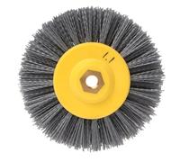 Brosse de Polissage Abrasive 120 en Nylon pour Perceuse | Rouge, pour Outils Rotatifs, Enlève Revêtement et Poussière, Buffing et Finition en Usinage