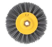Brosse de Polissage Abrasive 120 Nylon Rouge pour Perceuse | Élimination Poussière et Oxydation, Usage en Usinage, Compatible Perceuse Électrique et Meule Suspendue