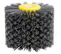 Brosse de polissage en nylon, grain 120, pour machine, noire, idéale pour obtenir un fini satiné