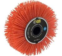 Brosse de Précision Nylon Abrasif Fartools, Ø120mm, L20mm, Grain 80, Avec 4 Entretoises 20mm, Pour Angles Coins et Rainures Profondes