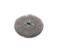 Brosse de roue d'établi en fil d'acier inoxydable de 10 pouces, arbre de 1 pouce, fil de 0,15 mm