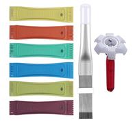 Brosse de soin en spirale avec fer à lisser | Ensemble de 8 pièces de service CA, sélection de peigne double face, aide à l'élimination des débris pour réfrigérateur