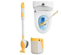 Brosse De Toilette - 16,1 X 3,2 X 3,2 Pouces, Forme De Baleine, Distributeur À Poignée Rechargeable, Outil De Nettoyage À Poils Doux Et Denses, Épurateur De Salle De Bain Contrôlant Les Odeurs Avec Ba