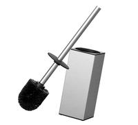 Brosse de Toilette de Salle de Bains, en Acier Inoxydable, Poils Souples, Outil autoportant, Nettoyeur de Brosse de Cuvette de Toilette