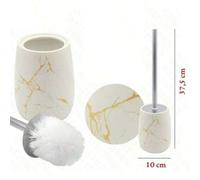 Brosse de toilette en céramique au motif de marbre avec long manche, nettoyage flexible, brosse de toilette à séchage rapide, accessoire de salle de bain Pierre de marbre