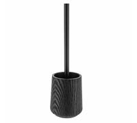 TENDANCE - Brosse WC en Polyrésine Effet Bois - Noir - Salle de Bain - Poubelles et Brosses WC