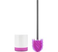 Brosse de toilettes en silicone, effet lotus, violette, antidérapante