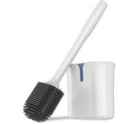 Brosse de toilettes et support MR.SIGA, fixation murale sans perçage, support mural pour brosse de toilettes, blanc