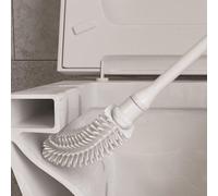Brosse de toilettes flexible, blanche, 47 x 12,8 x 7,4 cm