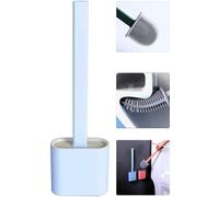 Brosse de toilettes flexible en silicone avec support pour salle de bains